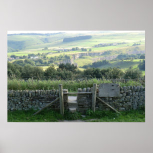 Póster Vale da esperança nos Dales de Derbyshire