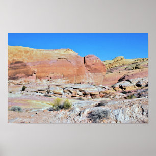 Póster Vale da foto da paisagem do deserto do fogo