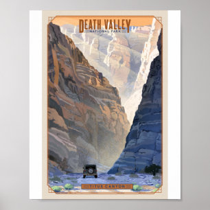 Poster Vale da Morte Parque Nacional Litho Trabalho de ar