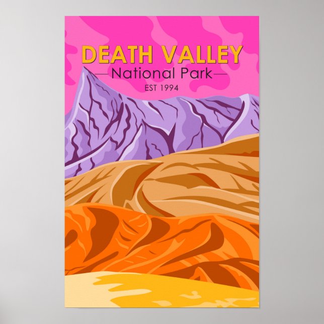 Poster Vale da Morte, Sand Dunes Vintage (Frente)