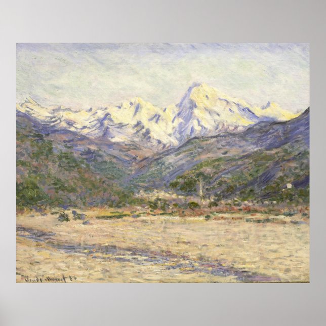 Poster Vale da Nervia Claude Monet (Frente)