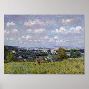 Póster Vale de Alfred Sisley do Seine na Rua-Nuvem