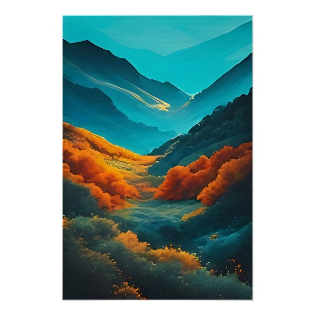 Póster Vale de Cores Vibrantes (Frente)
