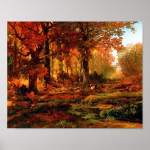 Poster Vale de Cresheim, Wissahickon, outono Thomas Moran