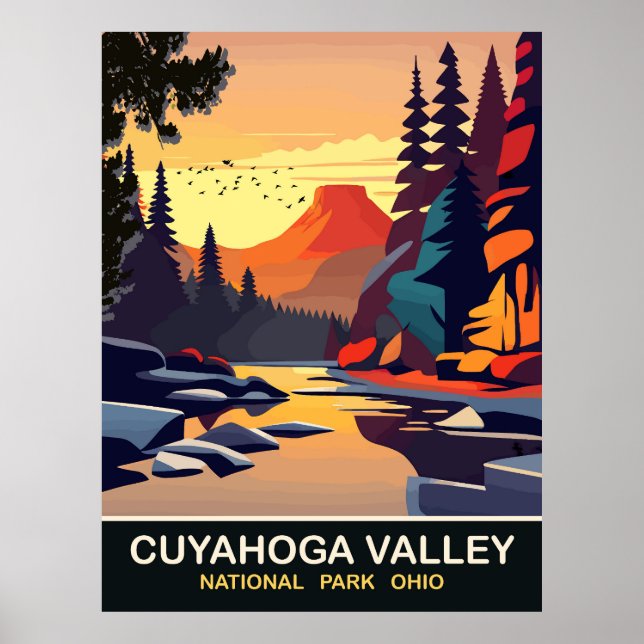 Poster Vale de Cuyahoga, Parque Nacional, OH, Viagem (Frente)