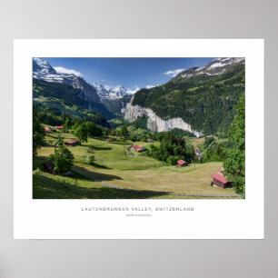 Póster Vale de Lauterbrunnen, Suiça de Muro.