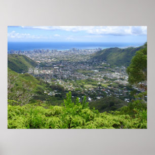 Póster Vale de Manoa a Waikiki