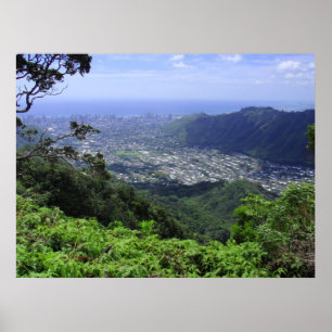 Poster Vale de Manoa, O'ahu, Hawai'i