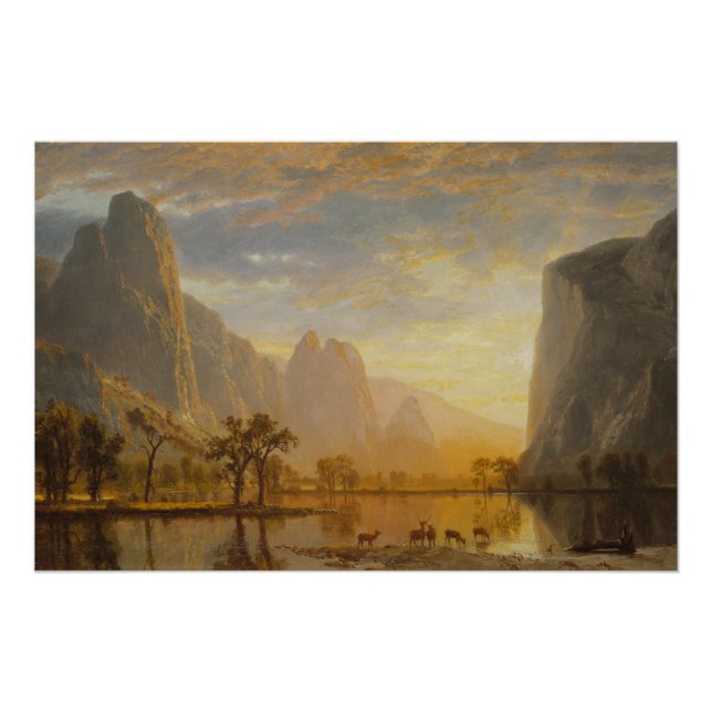 Póster Vale de Yosemite (1864) – Albert Bierstadt (Frente)