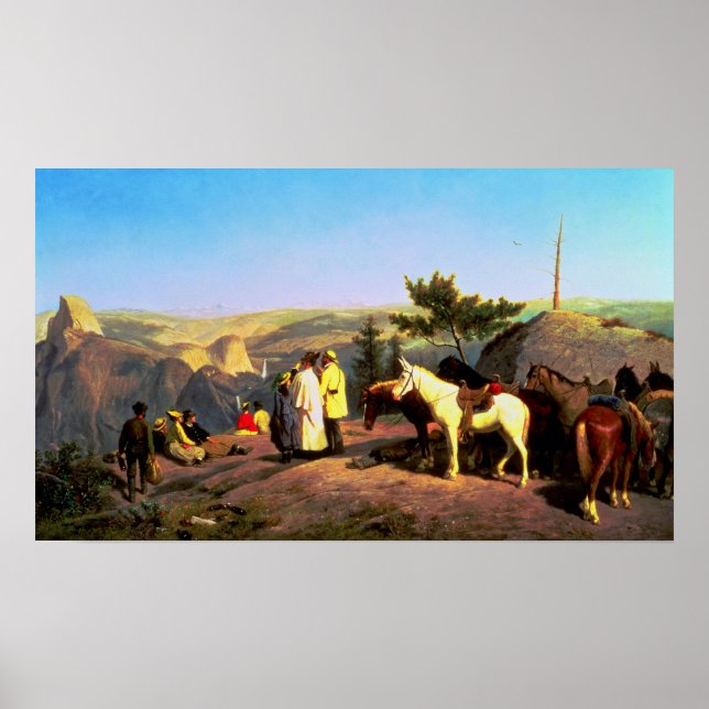 Poster Vale de Yosemite a partir de Glacier Point 1874  (Frente)