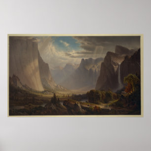 Póster Vale de Yosemite. Após a pintura pelo monte de