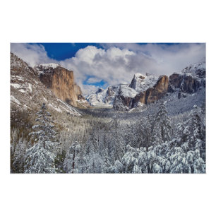 Póster Vale de Yosemite na neve