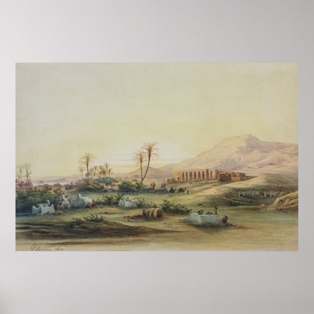 Poster Vale do Nilo com Ruínas do Templo de (Frente)