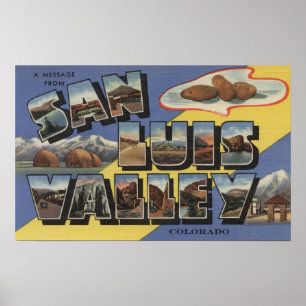 Poster Vale do San Luis, Colorado - grande letra
