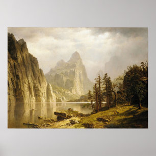 Póster Vale do Yosemite do Rio Bierstadt Albert Merced