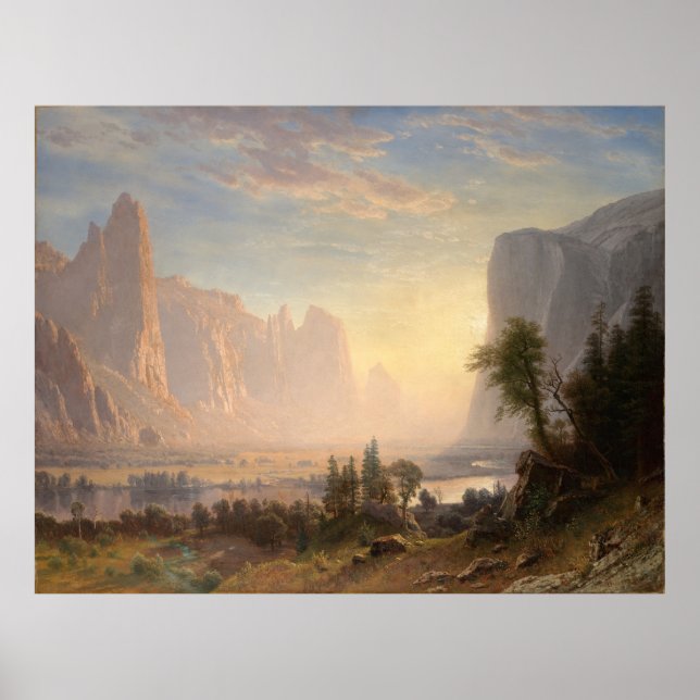 Poster Vale do Yosemite por Albert Bierstadt (Frente)
