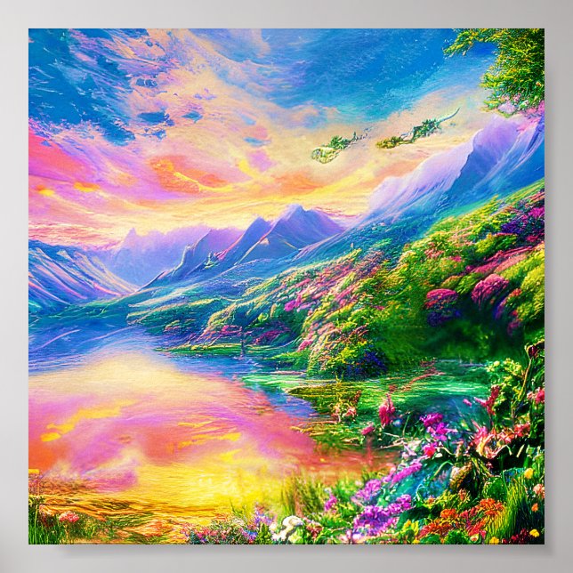 Poster Vale floral suave (Frente)