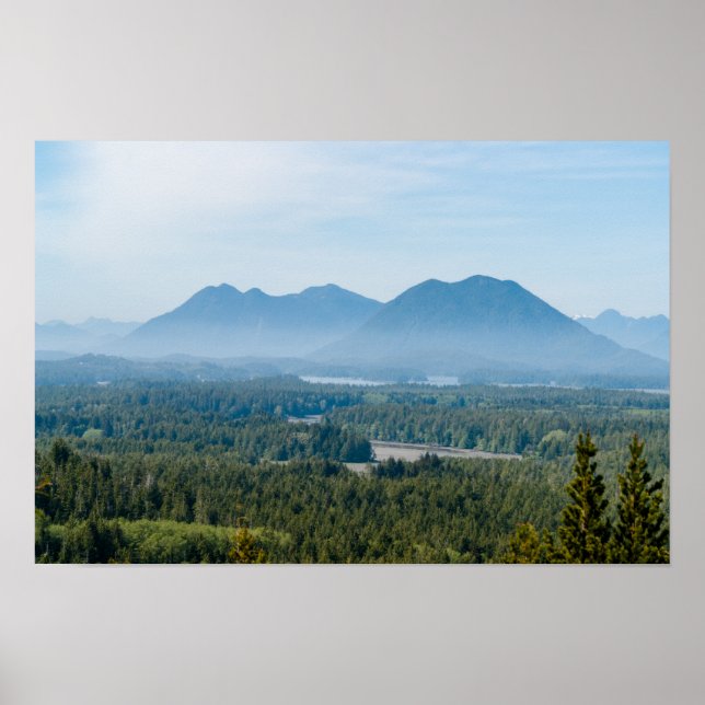 Poster Vale nebuloso em Tofino - Colúmbia Britânica, Cana (Frente)