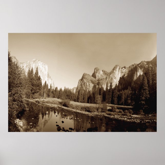 Póster Vale Sepia Yosemite (Frente)