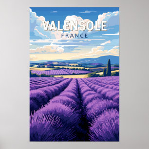 Poster Valensole França Viagem Arte Vintage