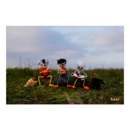 Póster Valentijn bankje met fubby liefde's humor.