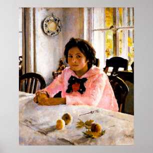 Poster Valentin Serov: Garota com pêssegos