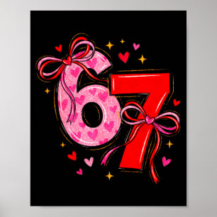 Poster Valentine 67 Seis Sete Coração Coquete Arco Valent
