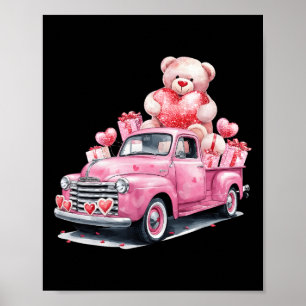 Poster Valentine Engraçado Rosa Carro Adorável Mulheres C