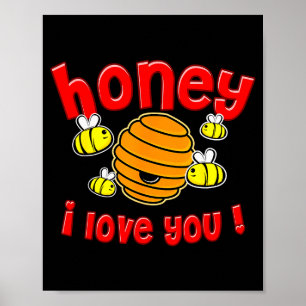 Poster Valentine Honey eu amo você 