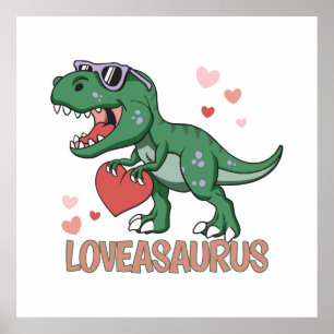 Poster Valentine Loveasaurus