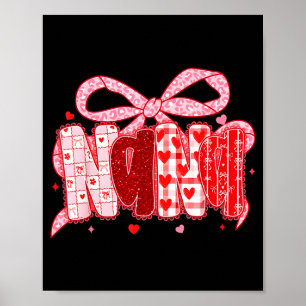 Poster Valentine Nana Coquete Rosa Arco Floral Mãe Mulher