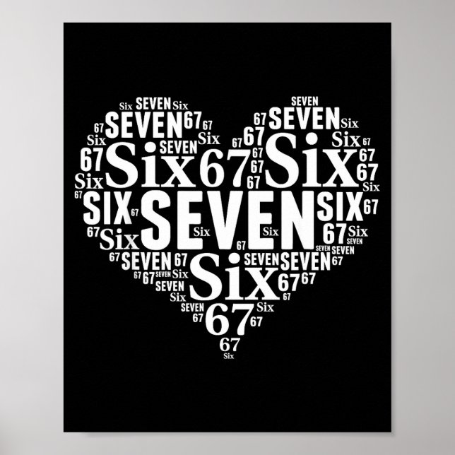 Poster Valentine’s Day 67 Meme 67th Birthday 6 7 Valentin (Frente)