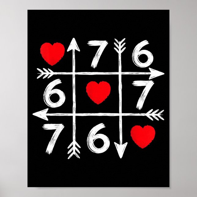 Poster Valentine’s Day 67 Six Seven Meme Love Heart Coupl (Frente)