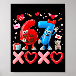 Poster Valentine Six Seven 67 Xoxo Balão Geração Alpha Me