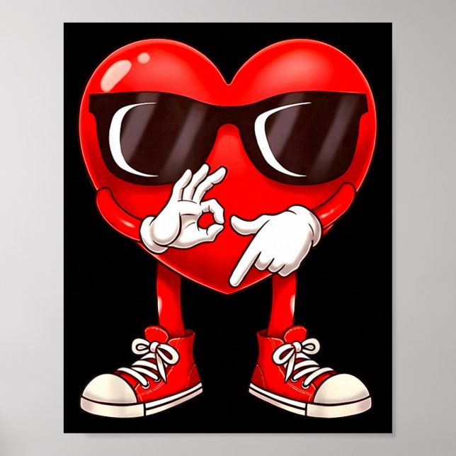 Poster Valentine Six Seven 6 7 Meme Funny Heart Gen Z Alp (Frente)