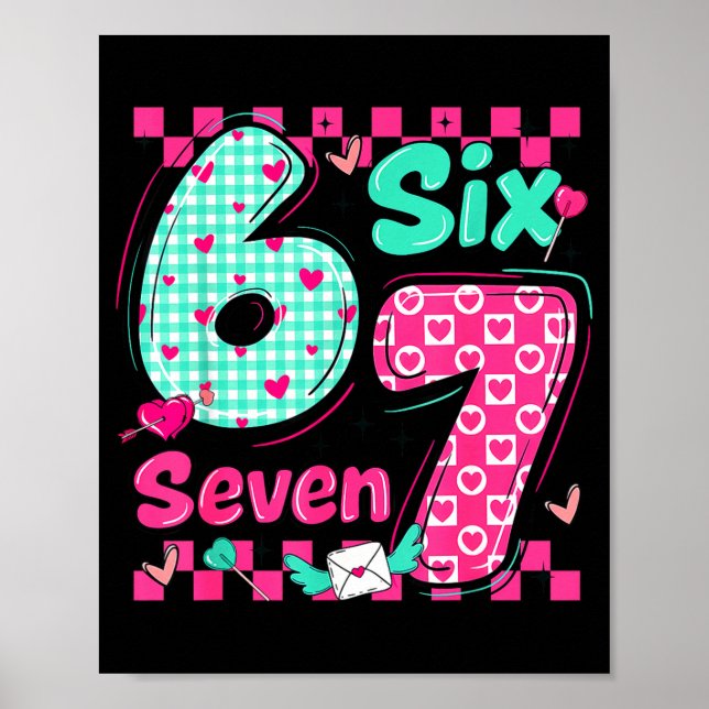 Poster Valentine's Day 6 7 Six Seven Preppy Hearts Couple (Frente)