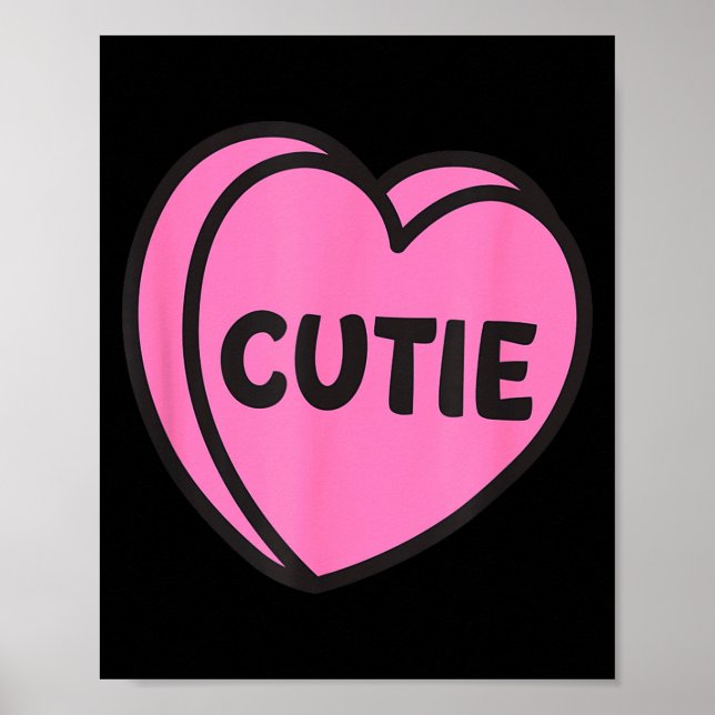 Poster Valentines Day Candy Sweet Hearts Love Cutie  (Frente)