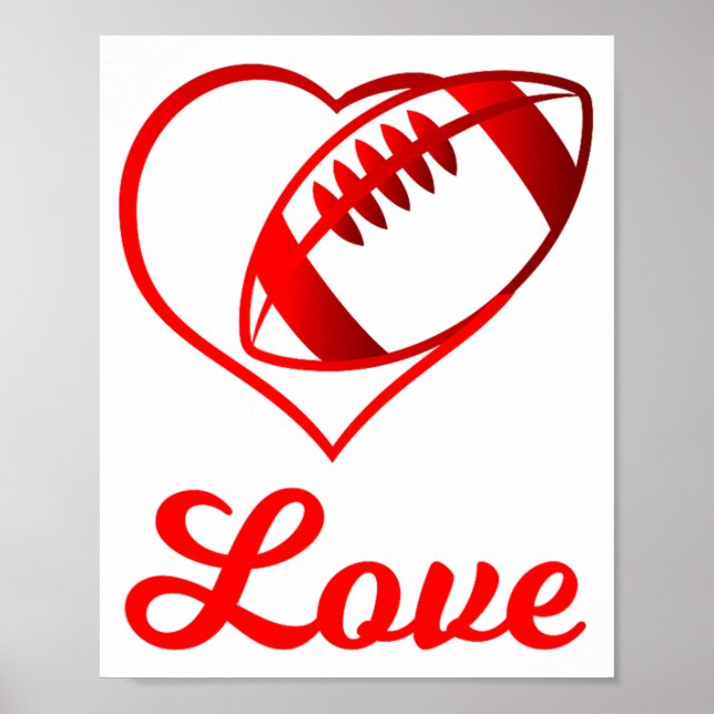 Poster Valentines Day Gift For Football Lovers  (Frente)