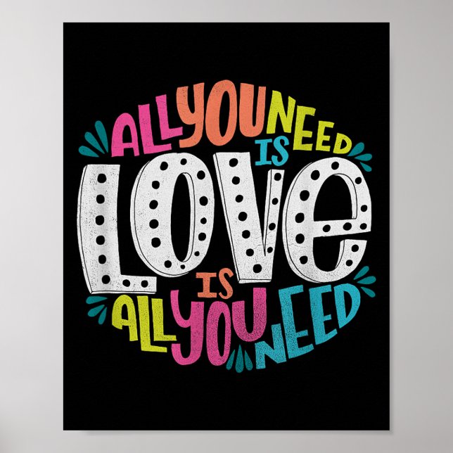 Poster Valentine's Day Product - All You Need Is Love  (Frente)