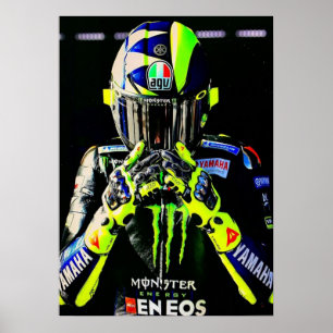 Poster valentino rossi, lenda do moto gp, o doutor 46,