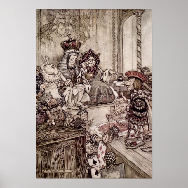 Poster Valete perante o Rei e a Rainha dos Corações (Frente)