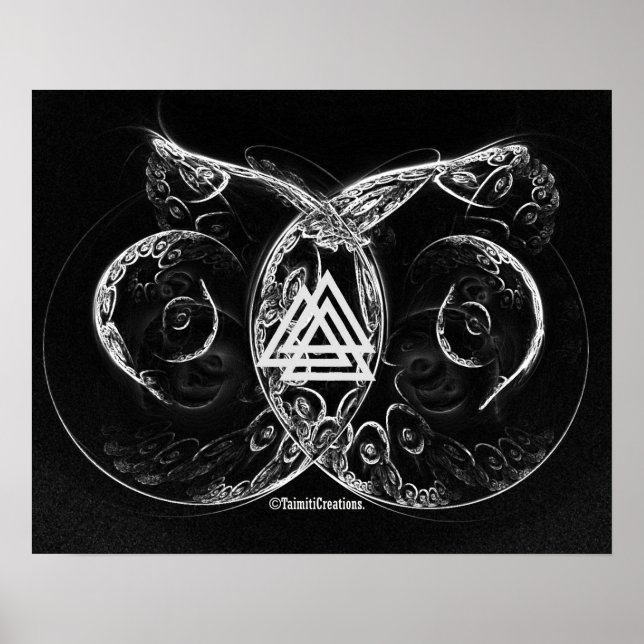 Póster Valknut - Viking está criando (Frente)