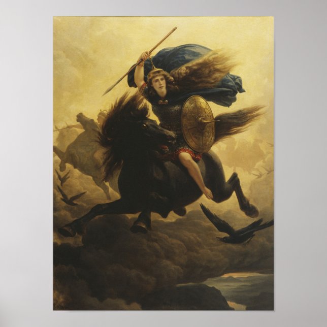 Poster Valkyrie, 1865 (óleo na canvas) (Frente)