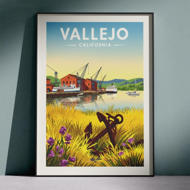 Poster Vallejo Califórnia Vintage (Criador carregado)