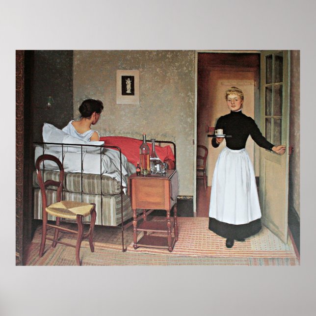Poster Vallotton - O Paciente, pintura de arte (Frente)