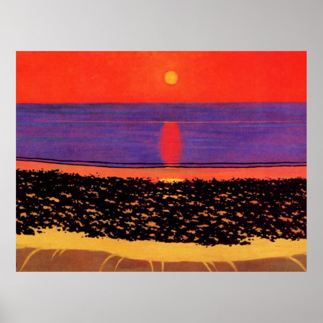 Poster Vallotton - Para Deitar O Sol Com Villerville (Frente)