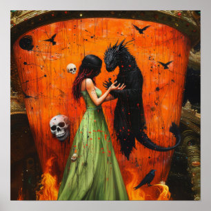 Poster Valor da Matriz de Arte AI Testemunha de Trabalho 