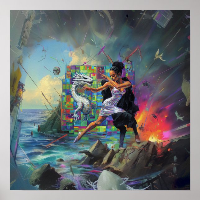 Poster Valor da Matriz de Arte AI Testemunha de Vestido P (Frente)