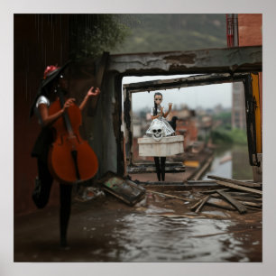 Poster Valor da Matriz de Arte AI Witchy