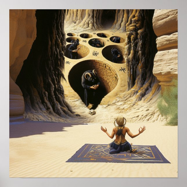 Poster Valor de Matriz de Arte AI de Recuperação de Teste (Frente)